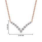Round Graduated V-Necklace