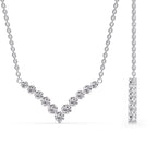 Round Graduated V-Necklace