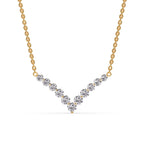 Round Graduated V-Necklace