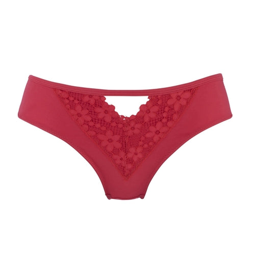 Passion Red - Silk & Organic Cotton Brief - The Peony Haus