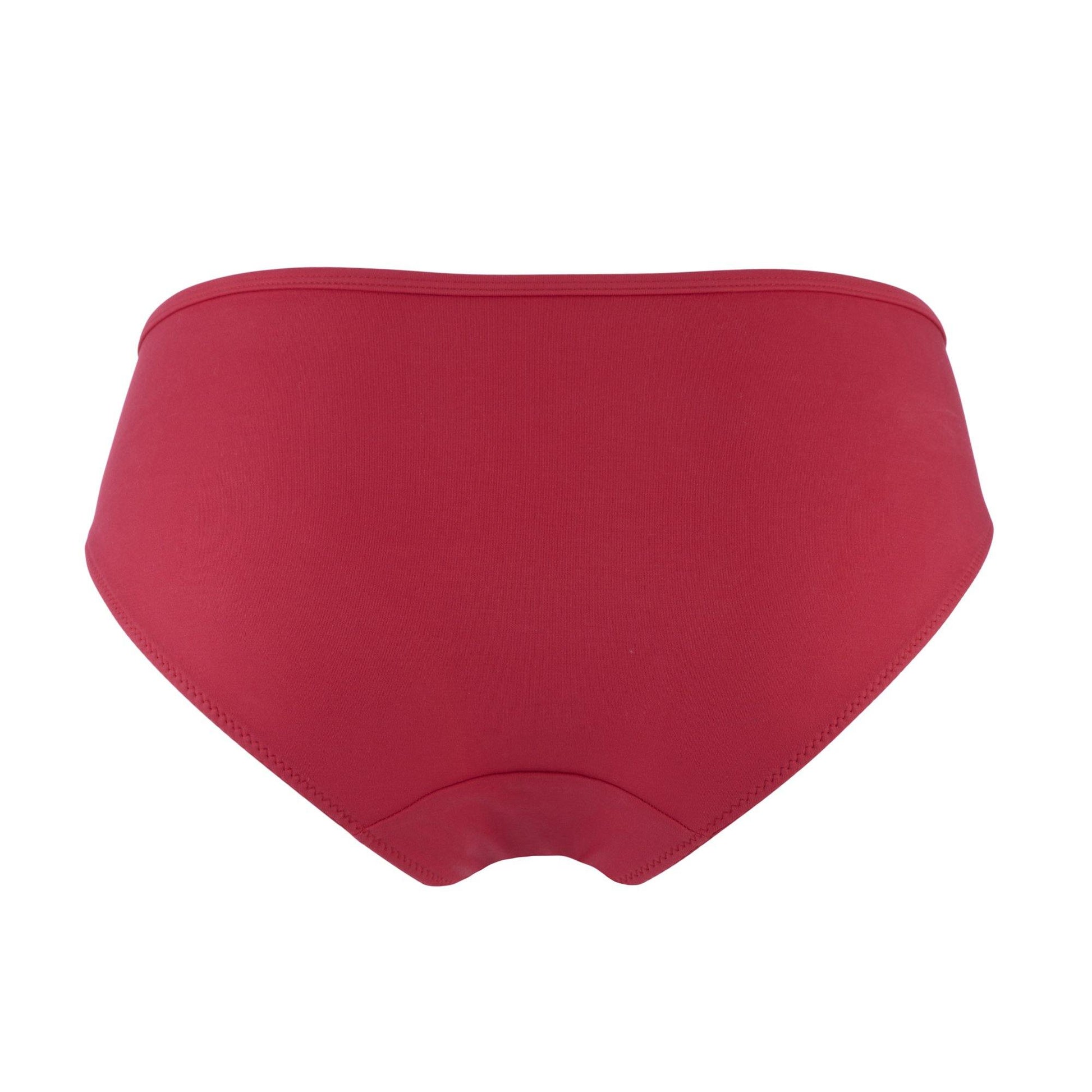 Passion Red - Silk & Organic Cotton Brief - The Peony Haus