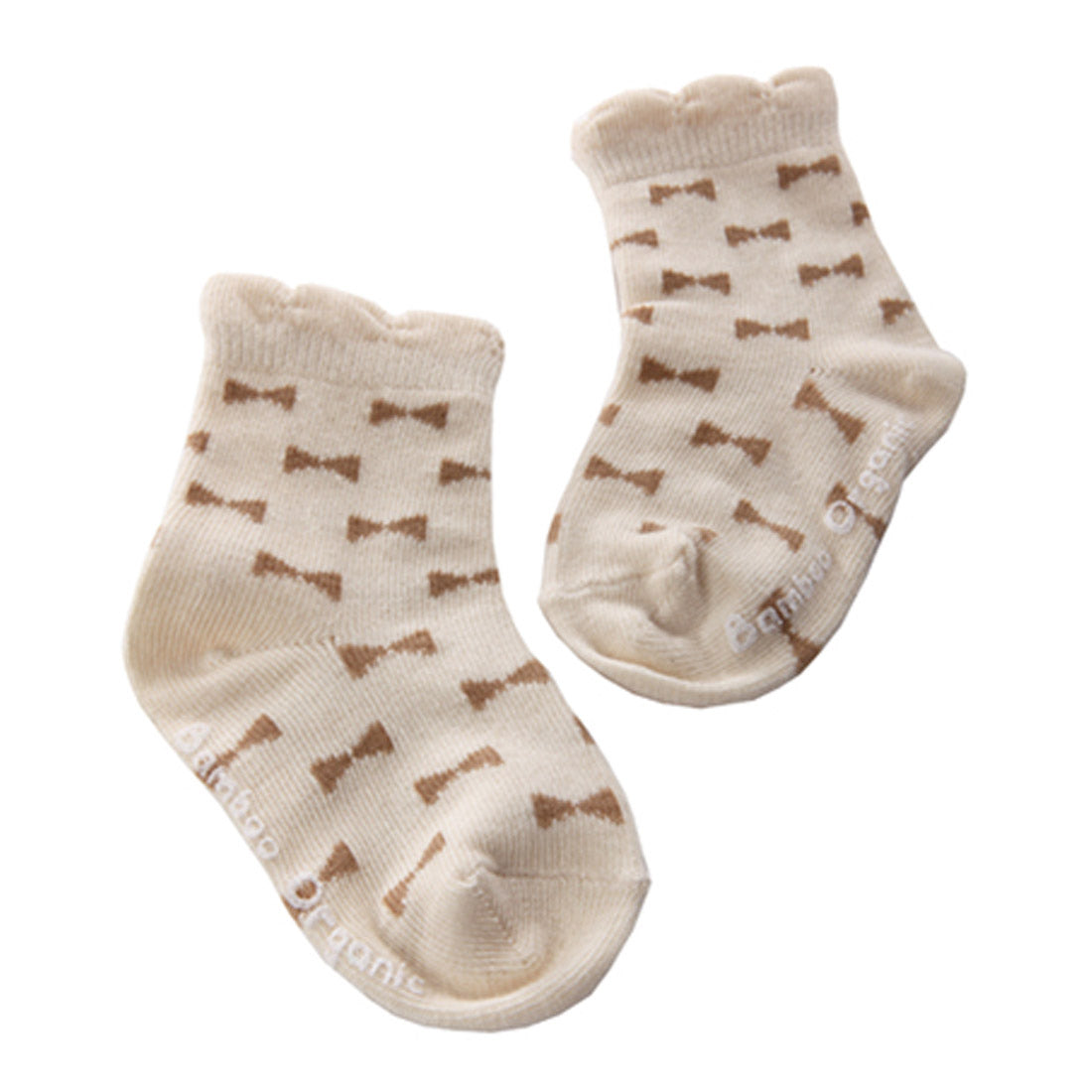 Hipzoo Organic Cotton Baby Socks Set - Stripes & Ribbon Pattern 1pc