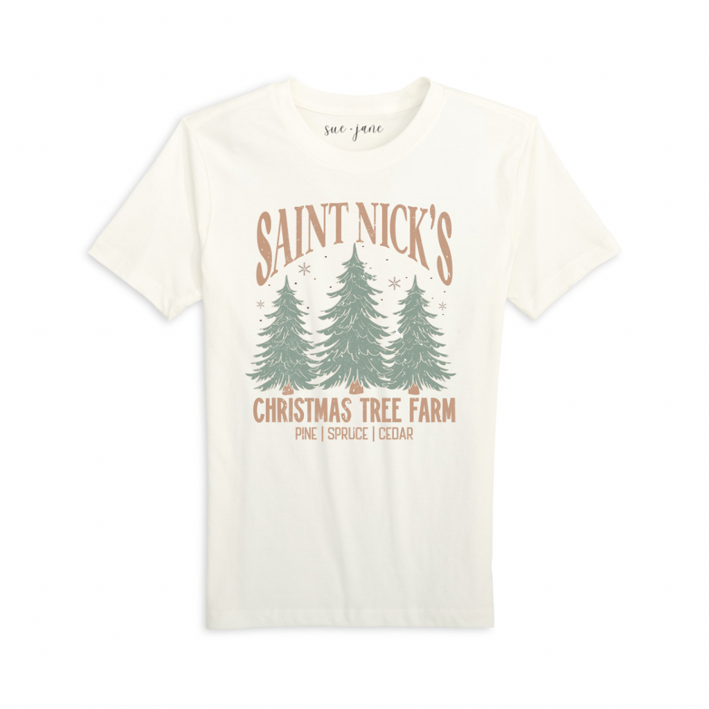 Christmas Tree Farm Organic Cotton Tee - The Peony Haus