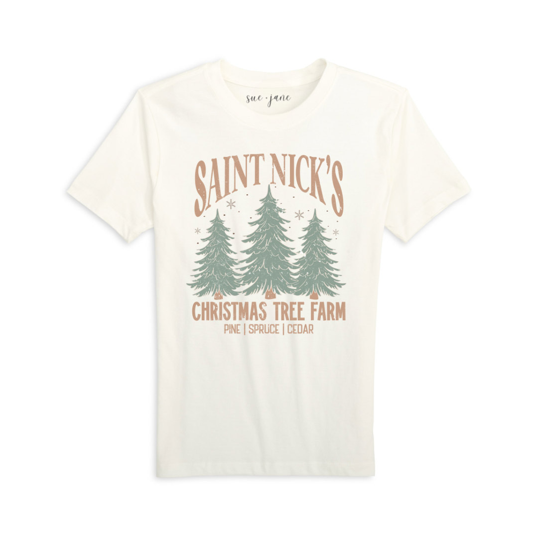 Christmas Tree Farm Organic Cotton Tee - The Peony Haus