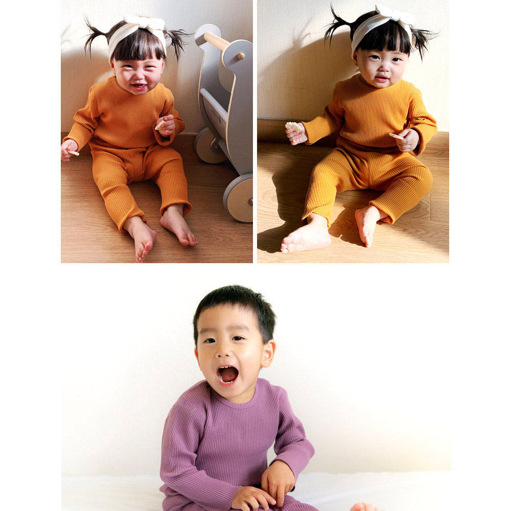 Hipzoo Organic Cotton Kids Pajama Set Flat seam
