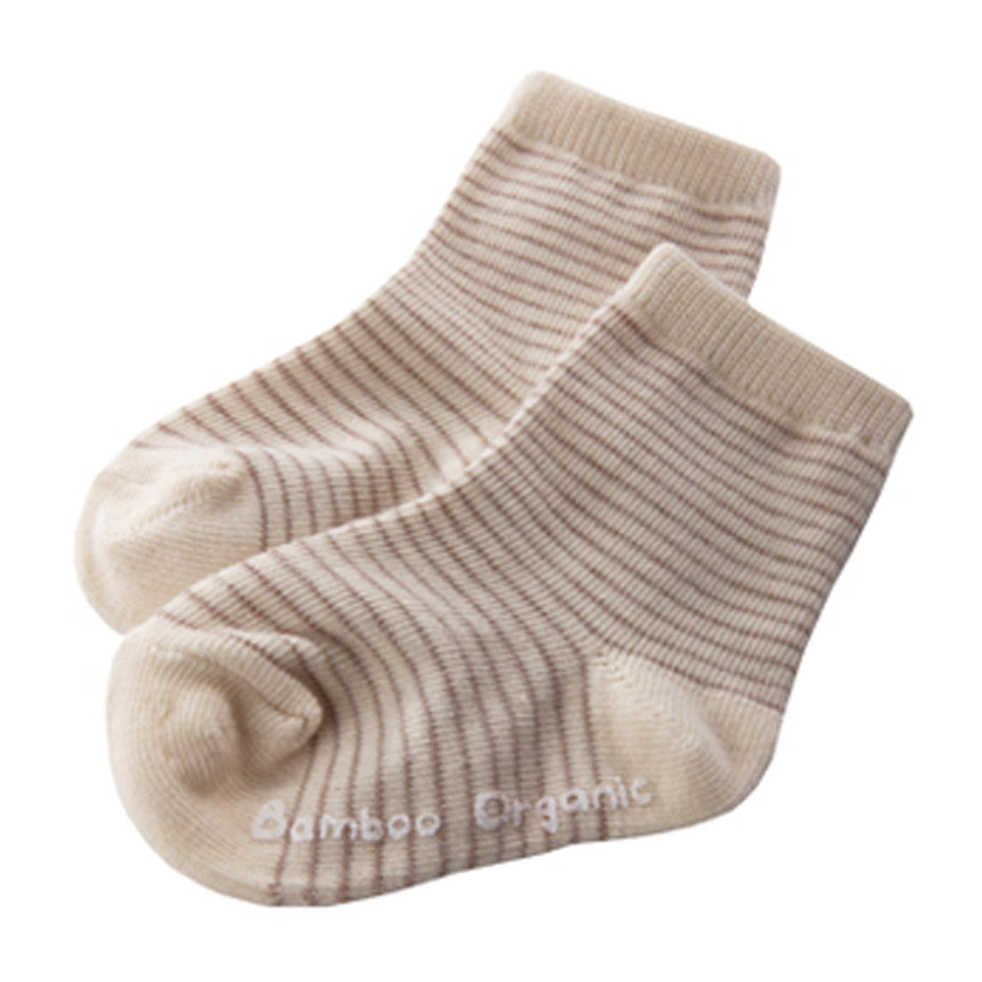 Hipzoo Organic Cotton Baby Socks Set - Stripes & Ribbon Pattern 1pc