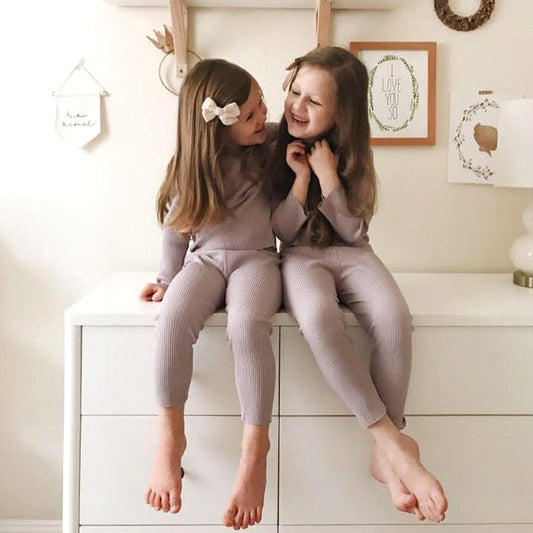 Hipzoo Organic Cotton Kids Pajama Set Flat seam - The Peony Haus