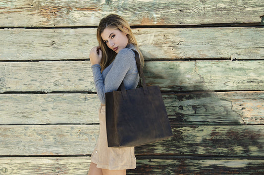 Raw Edge Tote - The Peony Haus