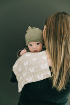 Olive Bamboo Newborn Knot Hat - 95% Organic Cotton
