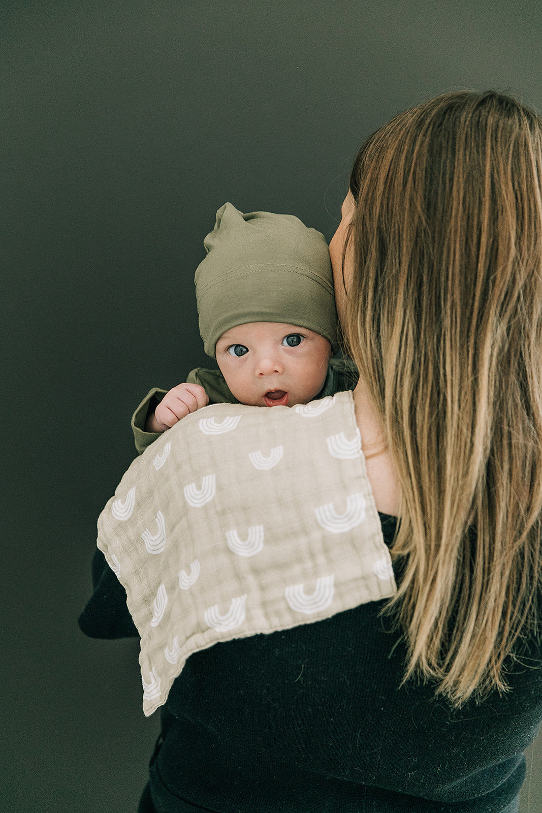 Olive Bamboo Newborn Knot Hat - 95% Organic Cotton