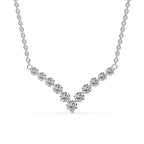 Round Graduated V-Necklace