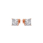 Princess Cut Diamond Stud Earring