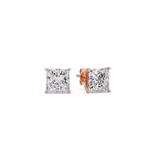 Princess Cut Diamond Stud Earring