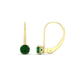 1 Carat Round Diamond Lever Back Earrings