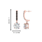 1 Carat Solitaire Halo Diamond Drop Earrings