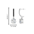 1 Carat Solitaire Halo Diamond Drop Earrings