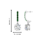 1 Carat Solitaire Halo Diamond Drop Earrings