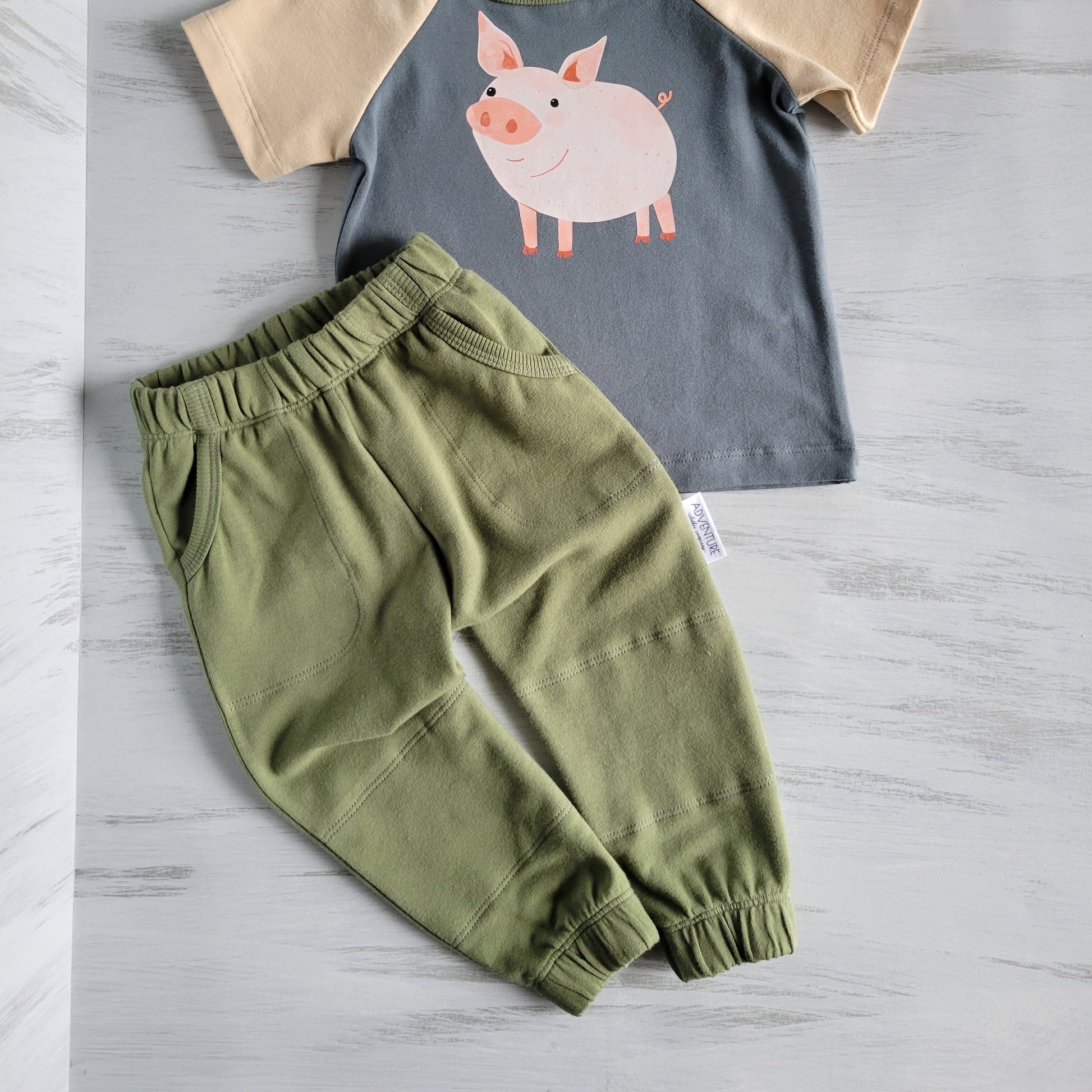 Kids Double Knee Sweats -Organic American Made Cotton - 95% Cotton