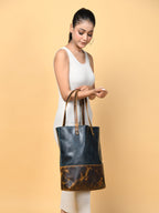 Green Women's Leather Tote