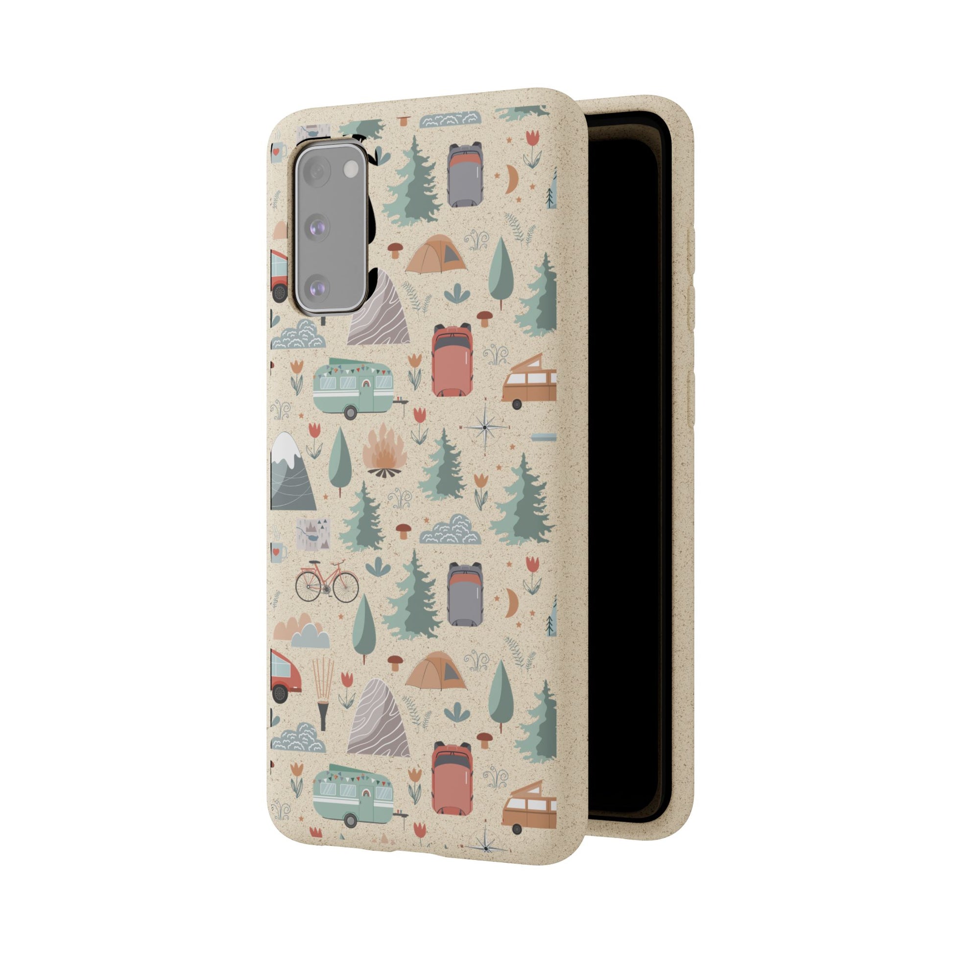 Plant based, biodegradable phone cover - Happy Camper - The Peony Haus