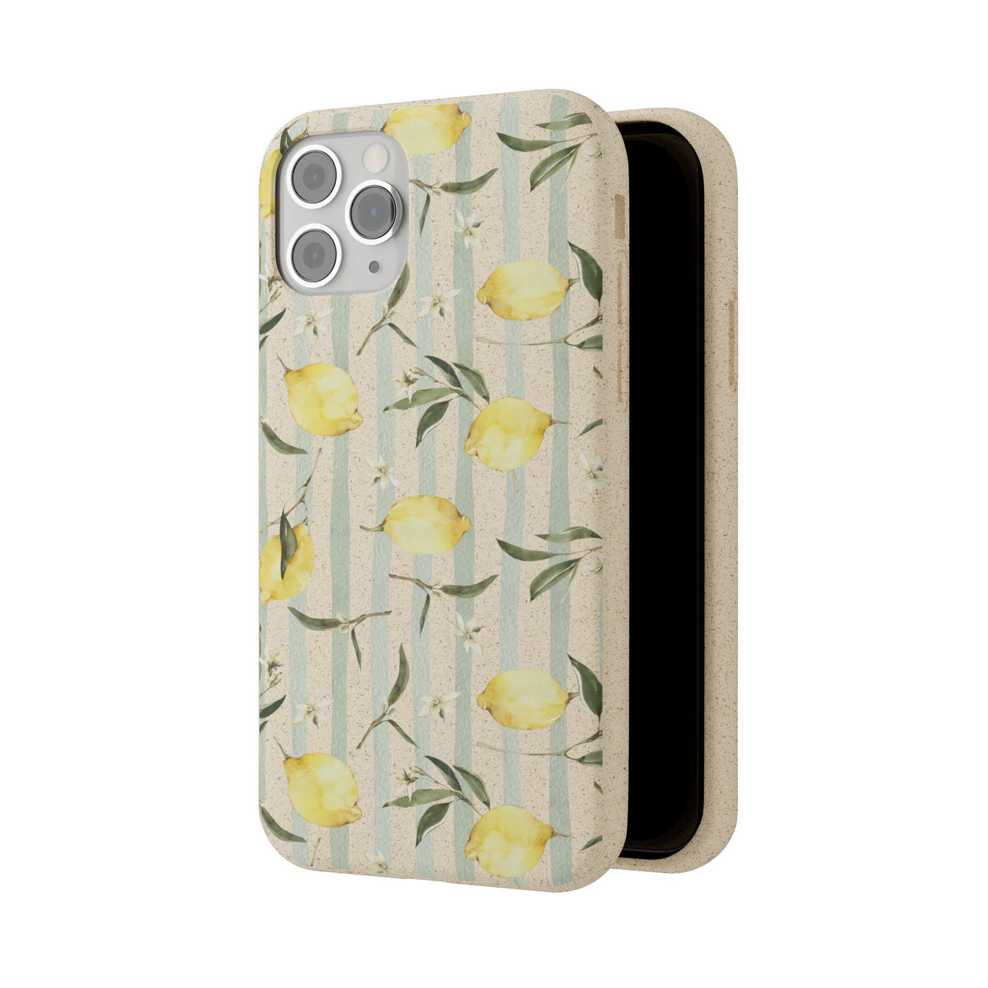 Plant based, biodegradable phone case - When life gives you lemons - The Peony Haus