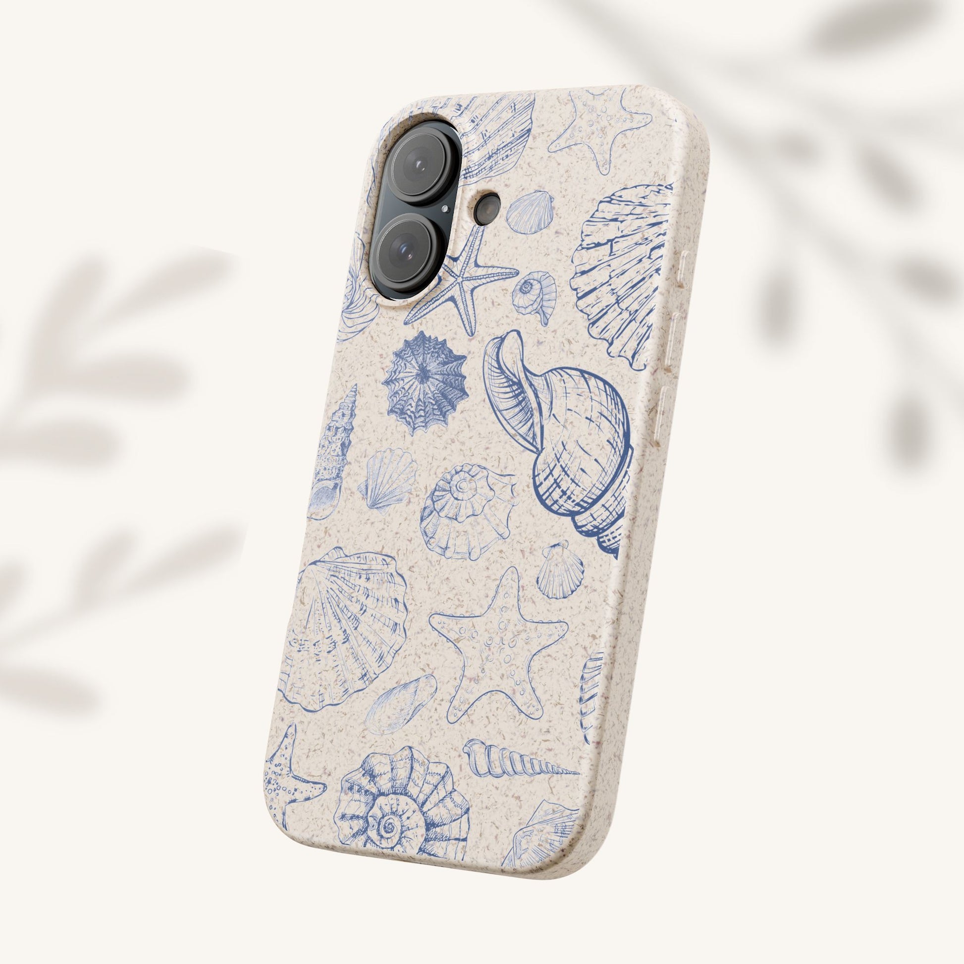Eco-Friendly Phone Case, Plant based, Biodegradable Case, Shell Design for beach lovers - The Peony Haus