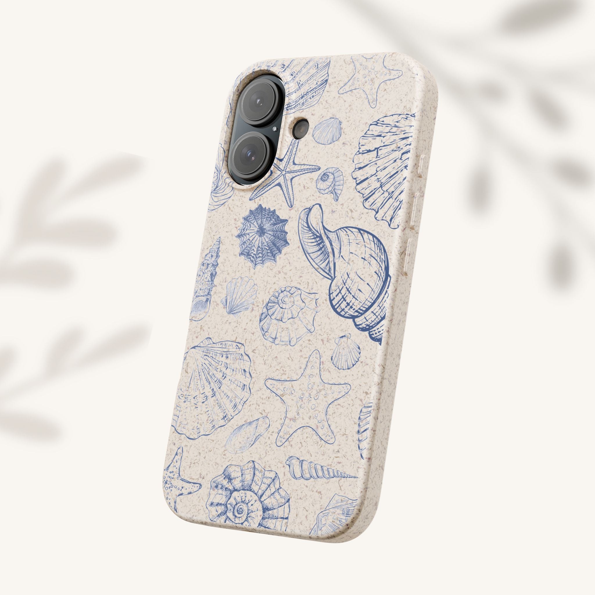 Eco-Friendly Phone Case, Plant based, Biodegradable Case, Shell Design for beach lovers