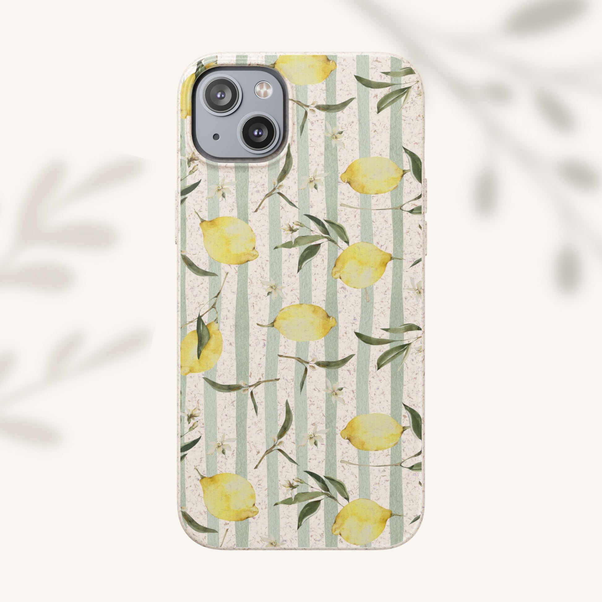 Plant based, biodegradable phone case - When life gives you lemons - The Peony Haus