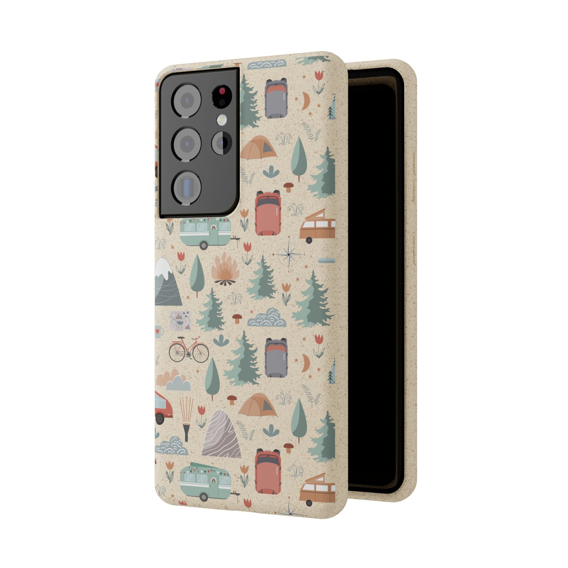 Plant based, biodegradable phone cover - Happy Camper - The Peony Haus