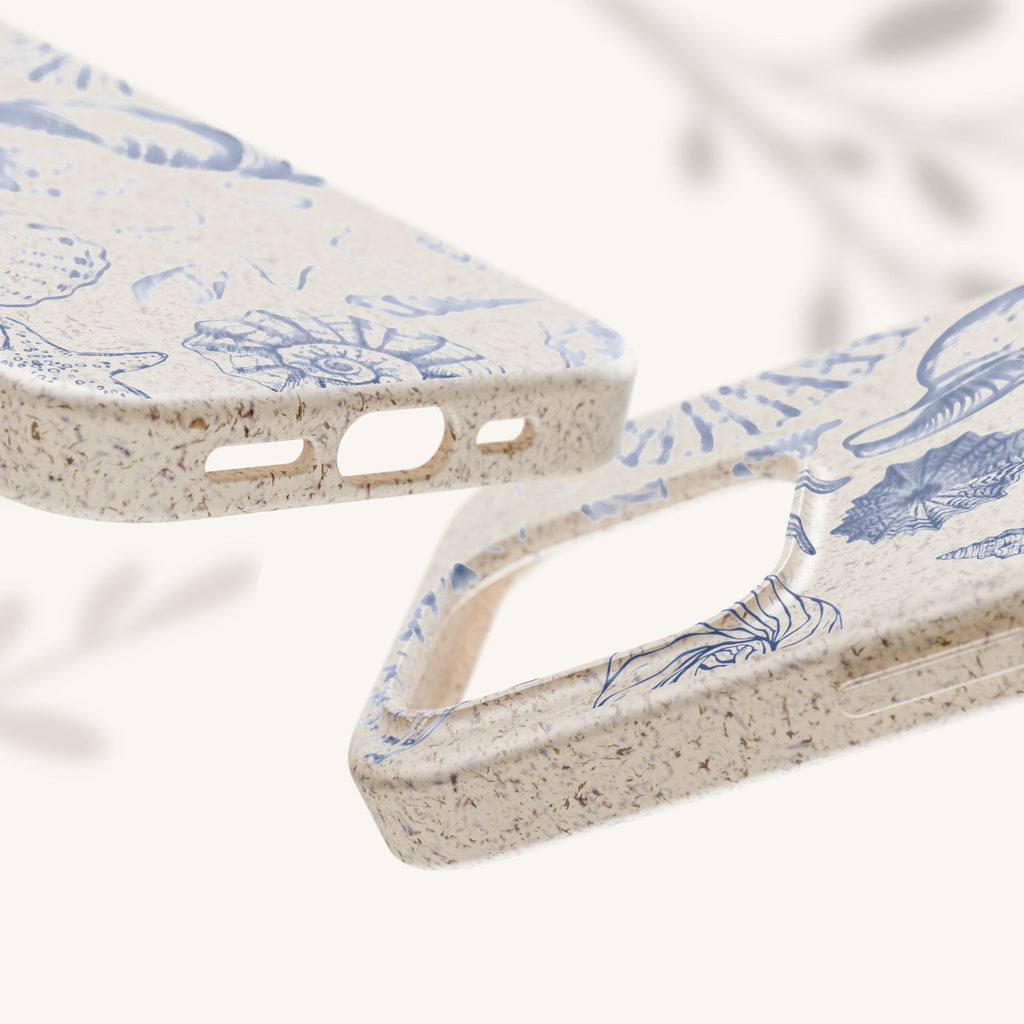 Eco-Friendly Phone Case, Plant based, Biodegradable Case, Shell Design for beach lovers