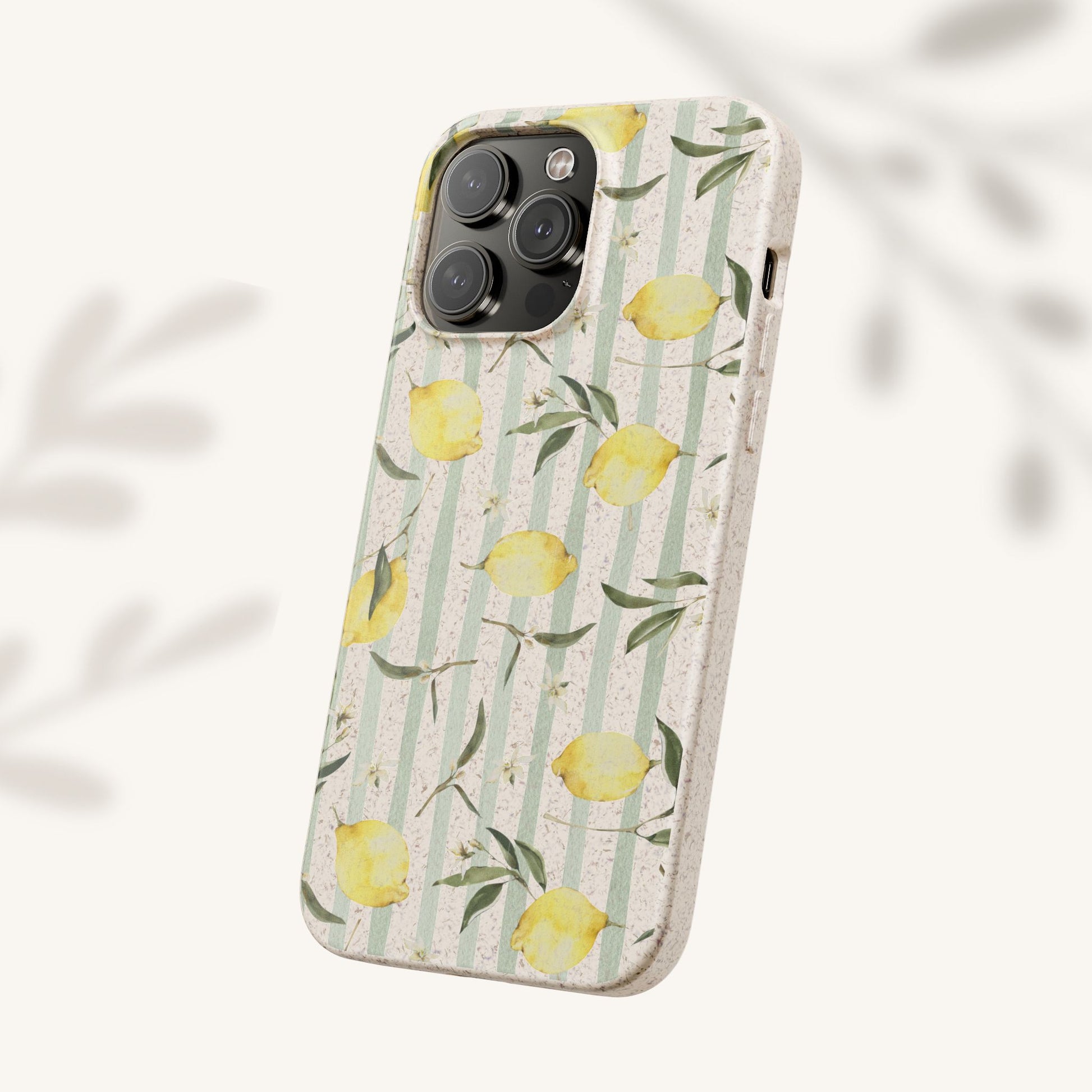Plant based, biodegradable phone case - When life gives you lemons - The Peony Haus