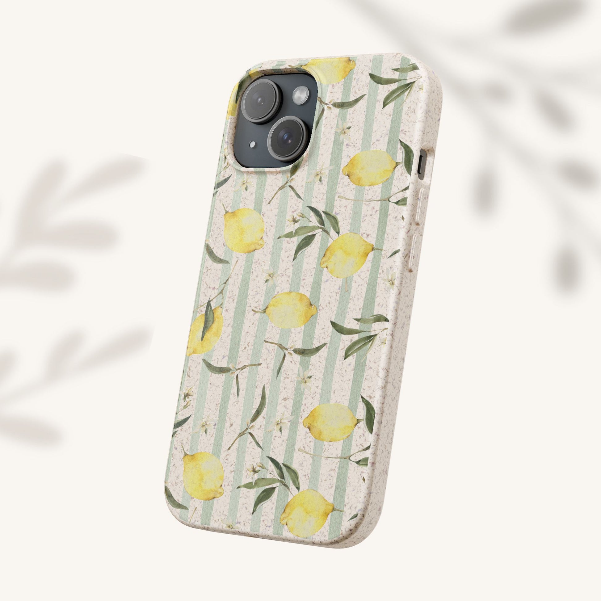 Plant based, biodegradable phone case - When life gives you lemons - The Peony Haus