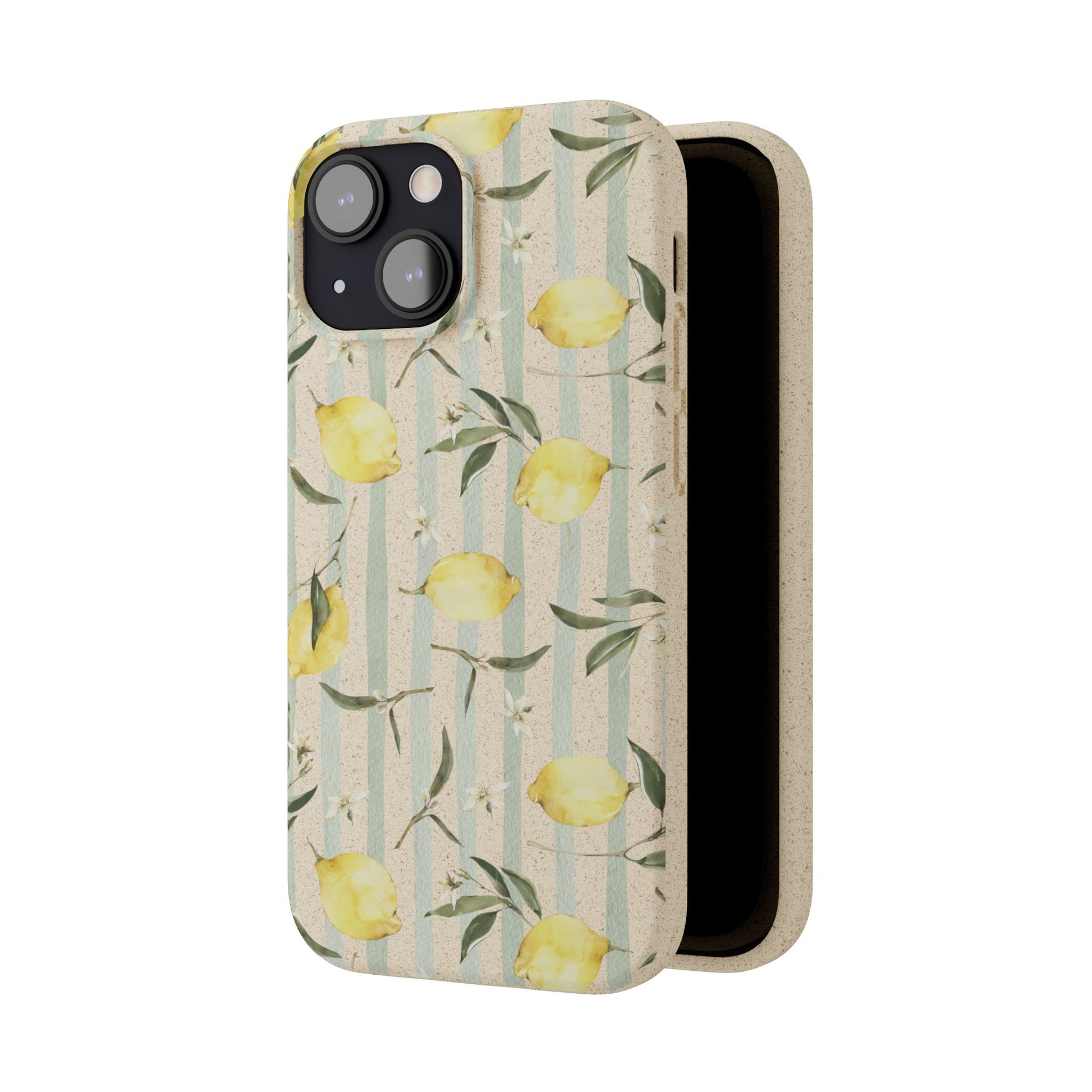 Plant based, biodegradable phone case - When life gives you lemons - The Peony Haus