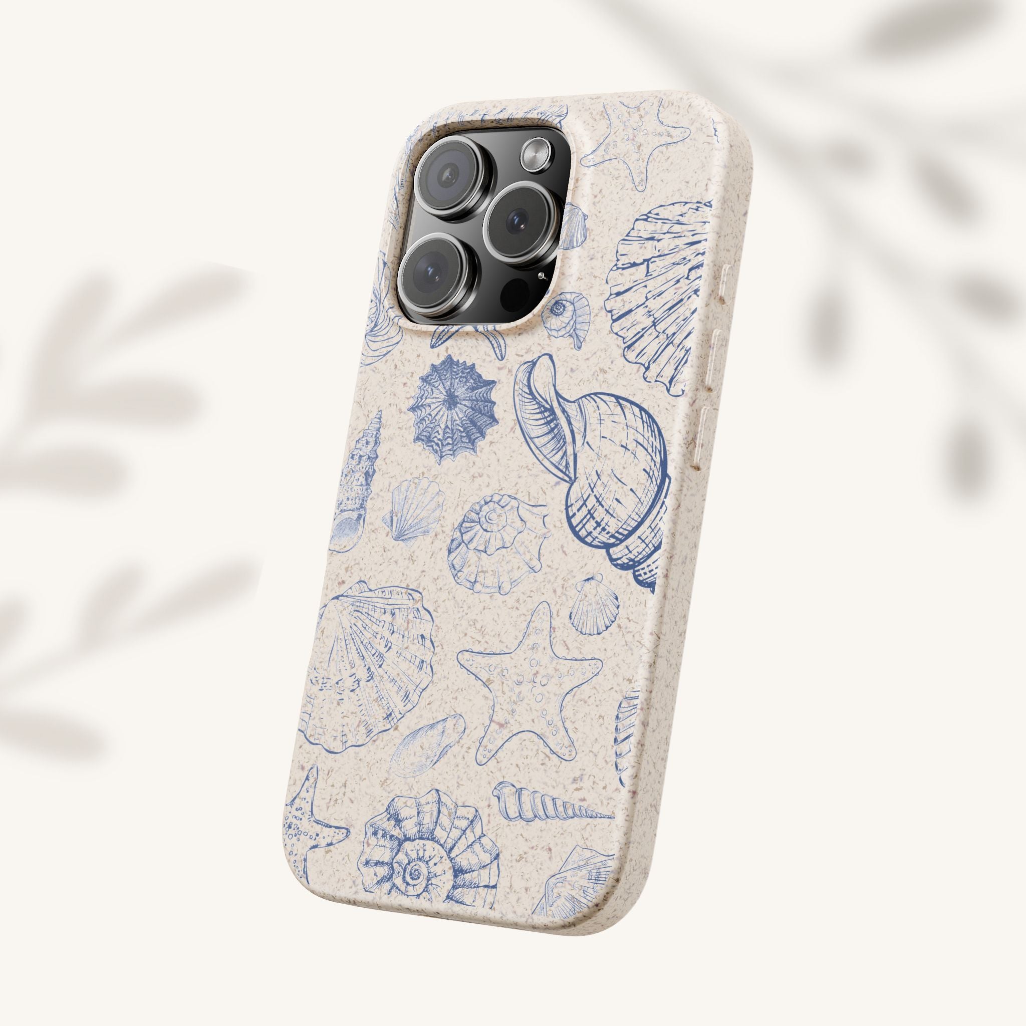 Eco-Friendly Phone Case, Plant based, Biodegradable Case, Shell Design for beach lovers