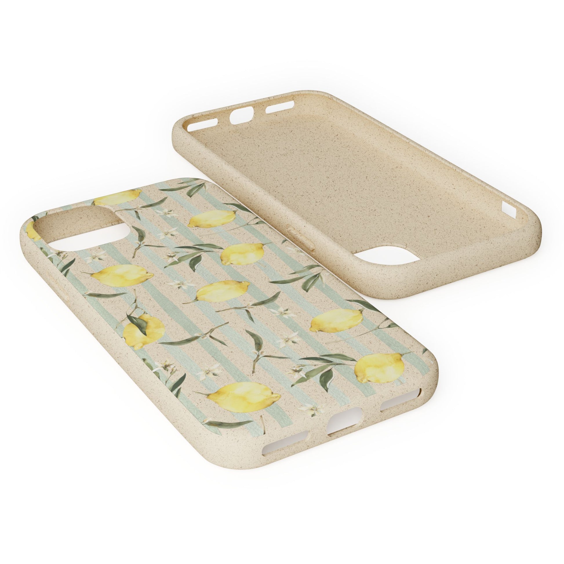 Plant based, biodegradable phone case - When life gives you lemons - The Peony Haus
