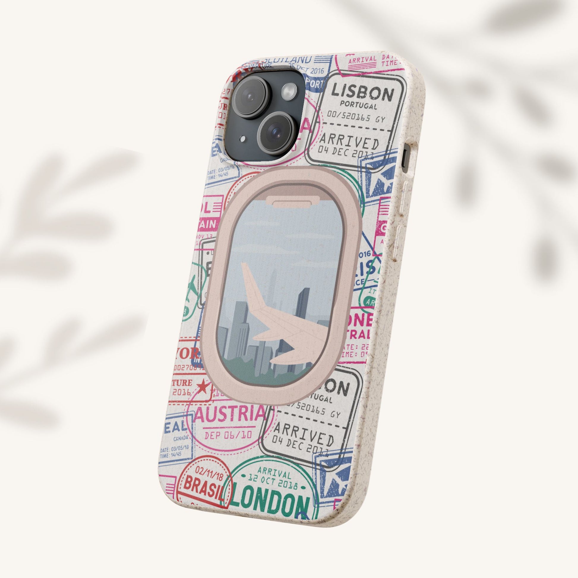 Plant-based, biodegradable phone case - Jet Setter - The Peony Haus