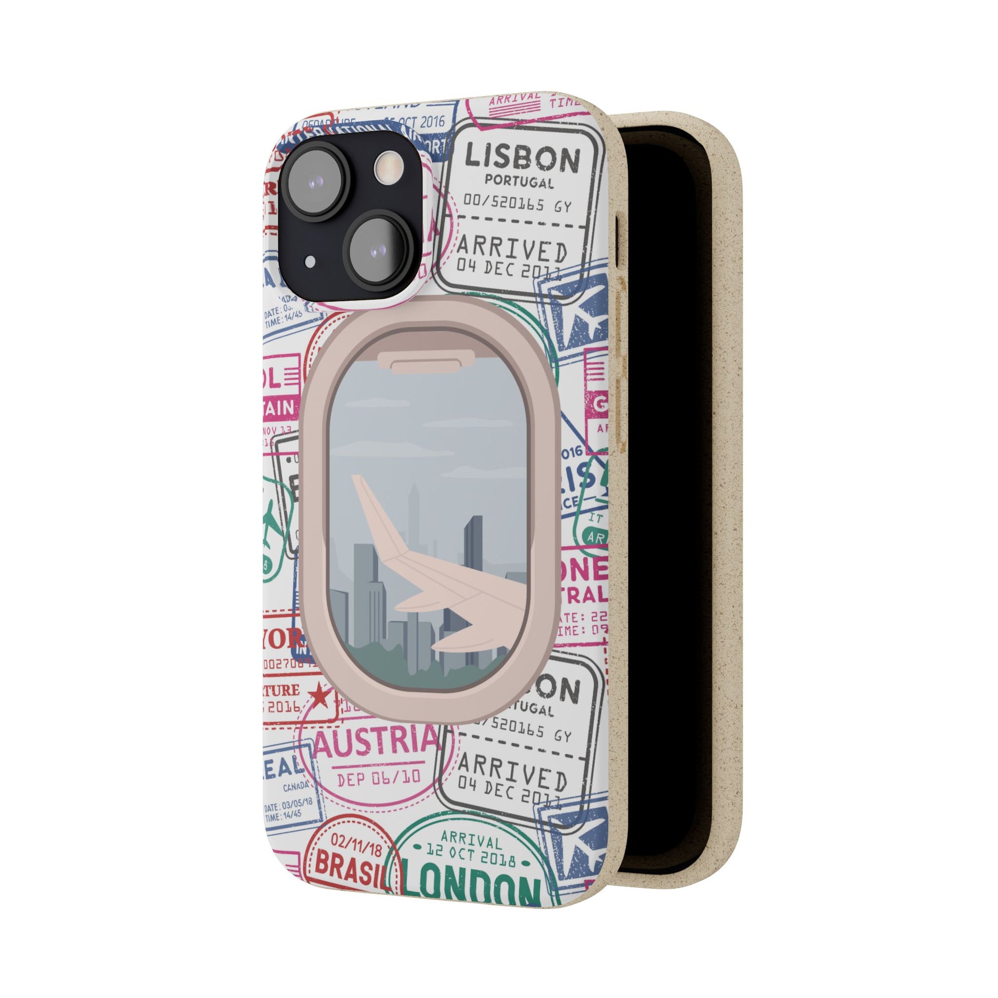 Plant-based, biodegradable phone case - Jet Setter - The Peony Haus