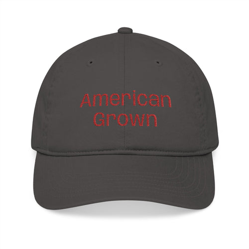 'American Grown' Embroidered Organic Baseball Cap