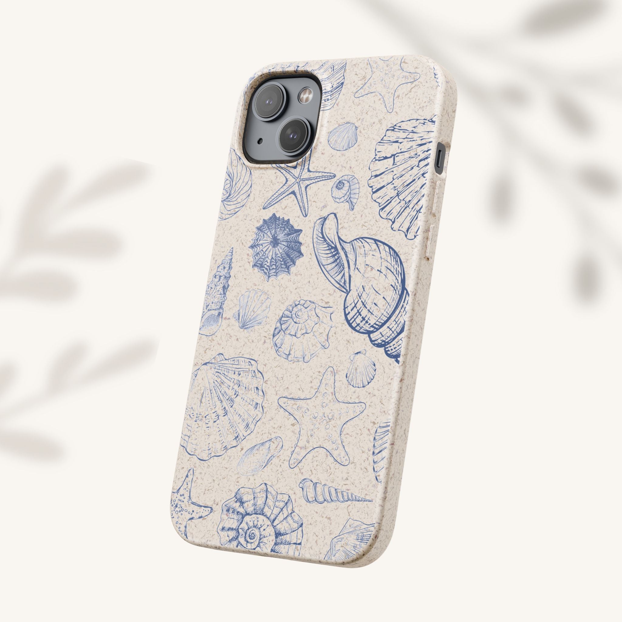 Eco-Friendly Phone Case, Plant based, Biodegradable Case, Shell Design for beach lovers