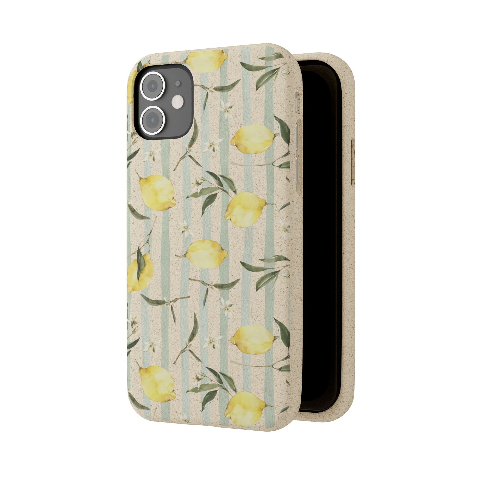 Plant based, biodegradable phone case - When life gives you lemons - The Peony Haus