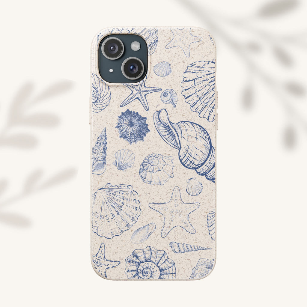 Eco-Friendly Phone Case, Plant based, Biodegradable Case, Shell Design for beach lovers