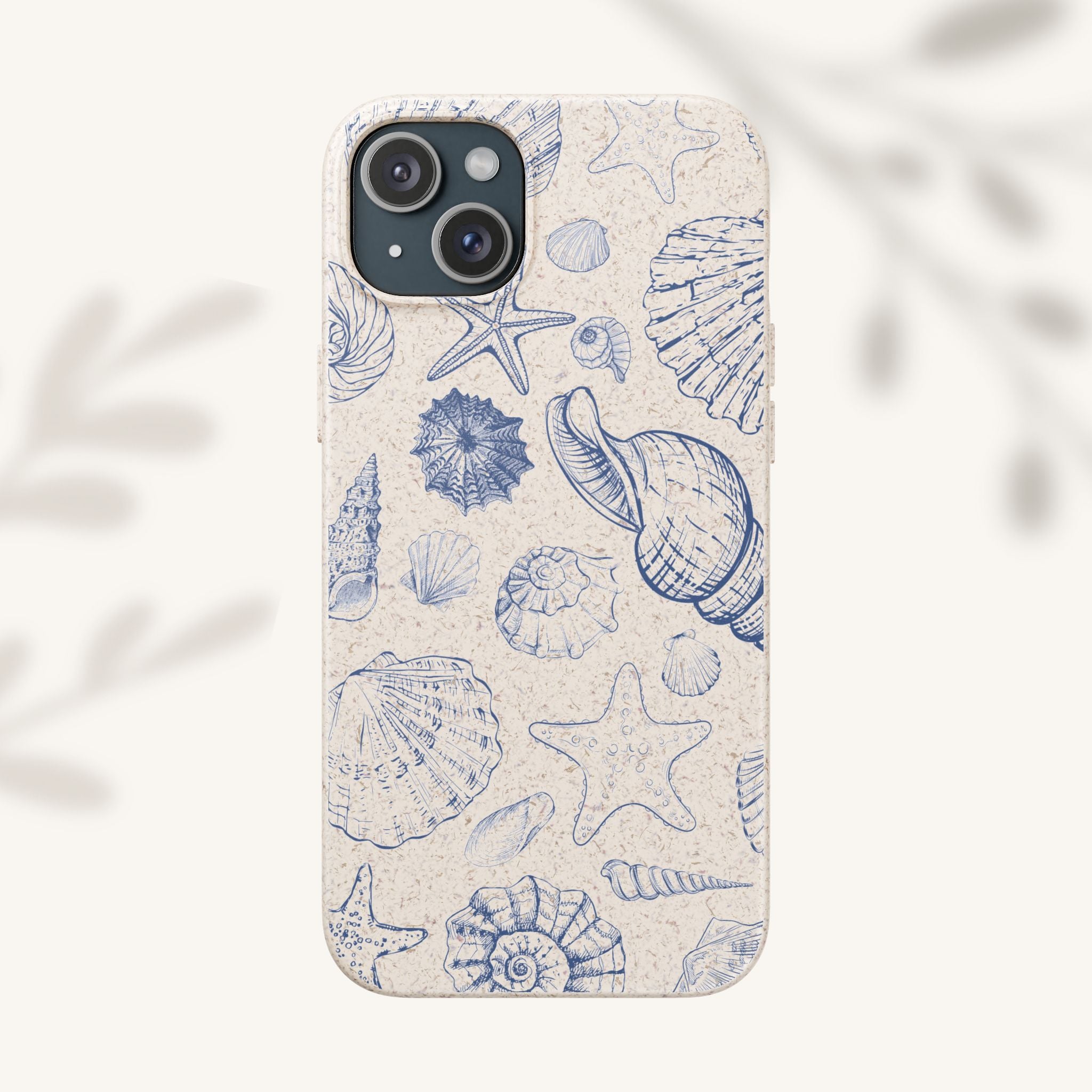 Eco-Friendly Phone Case, Plant based, Biodegradable Case, Shell Design for beach lovers