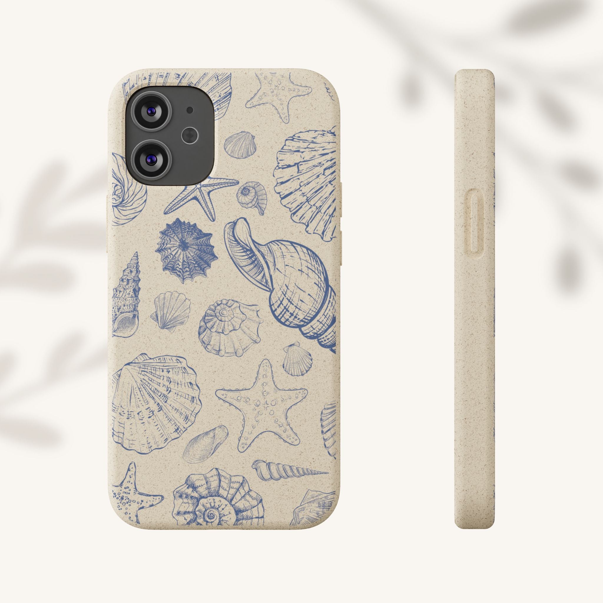 Eco-Friendly Phone Case, Plant based, Biodegradable Case, Shell Design for beach lovers