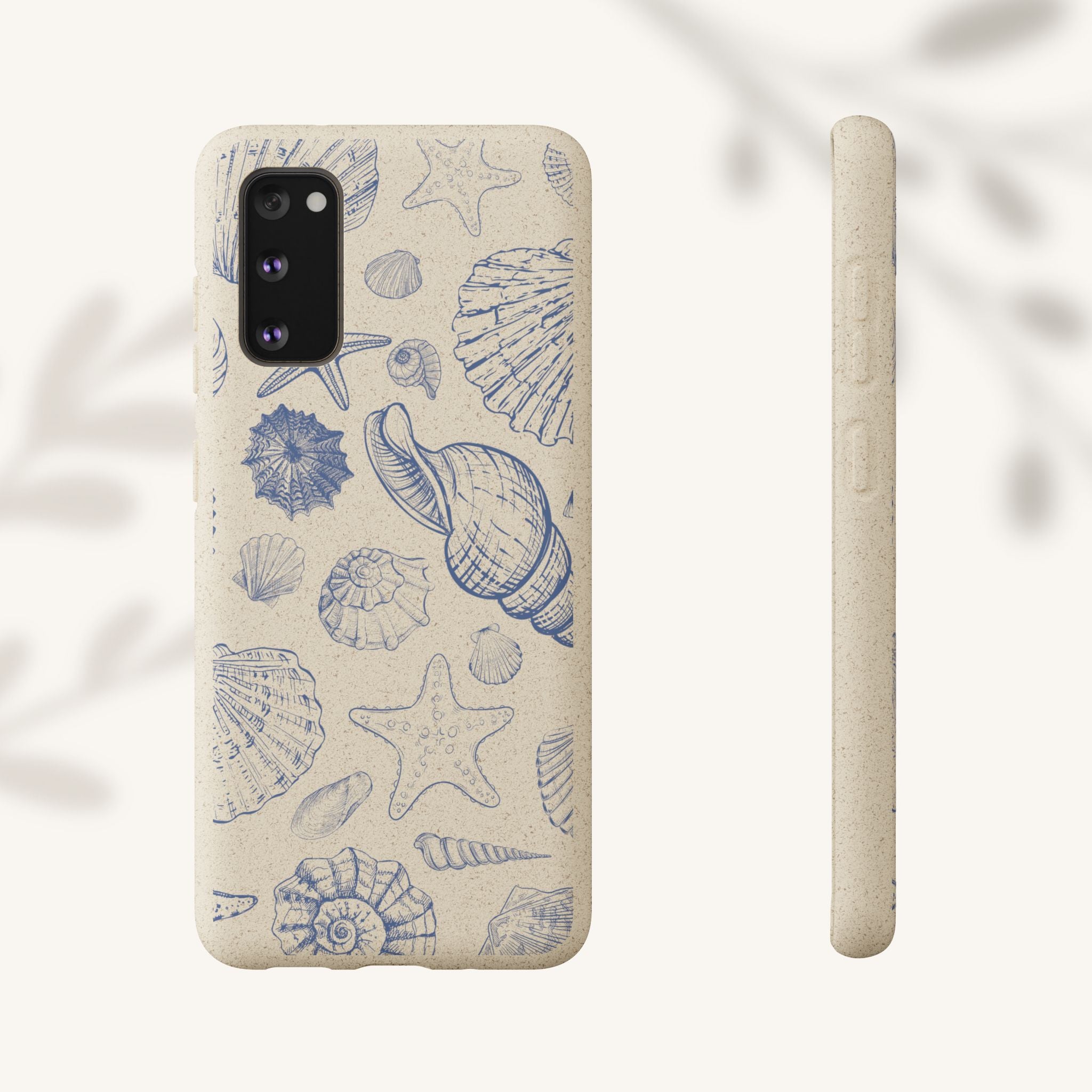 Eco-Friendly Phone Case, Plant based, Biodegradable Case, Shell Design for beach lovers