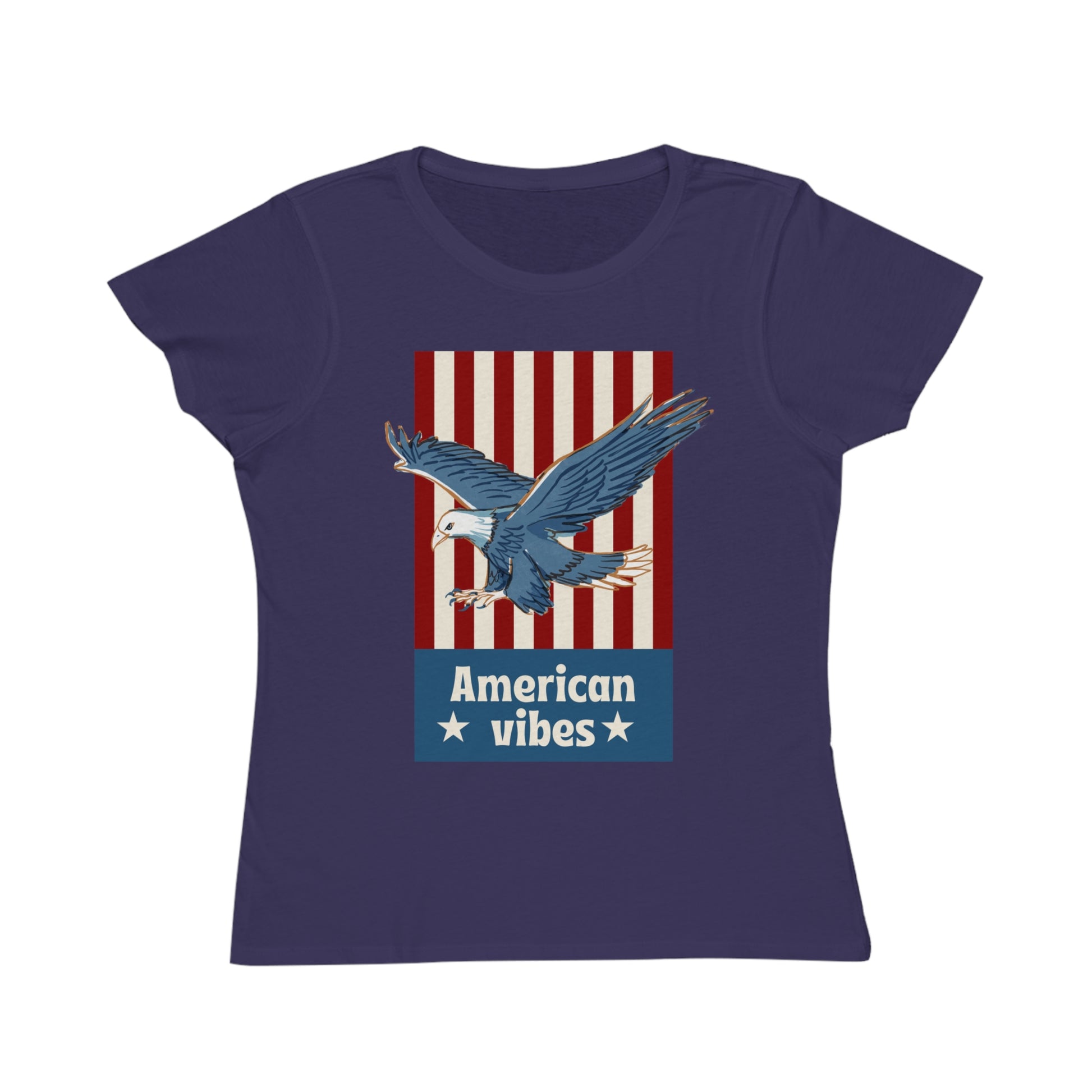 Vintage Eagle American Vibes Women's Organic Cotton T-Shirt - The Peony Haus