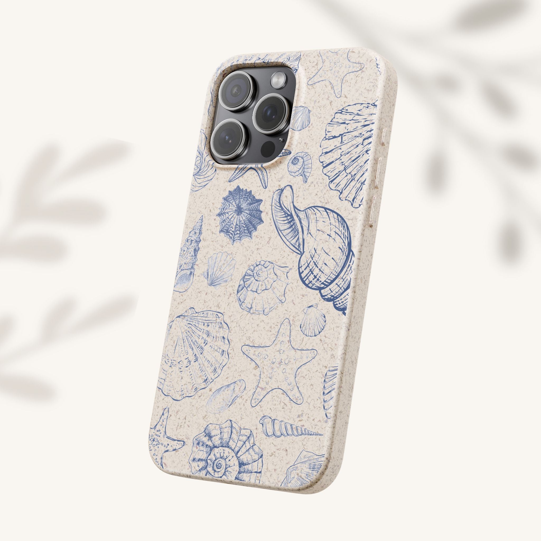 Eco-Friendly Phone Case, Plant based, Biodegradable Case, Shell Design for beach lovers