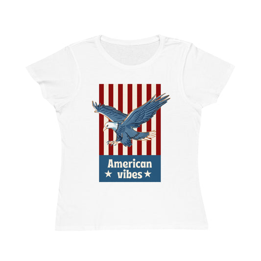 Vintage Eagle American Vibes Women's Organic Cotton T-Shirt - The Peony Haus