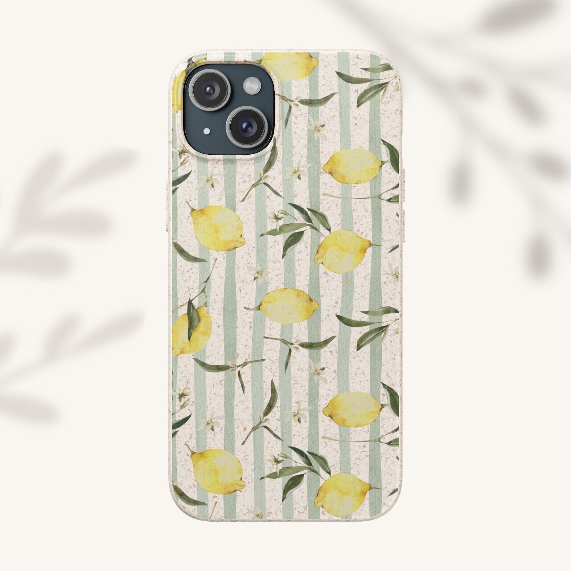 Plant based, biodegradable phone case - When life gives you lemons - The Peony Haus