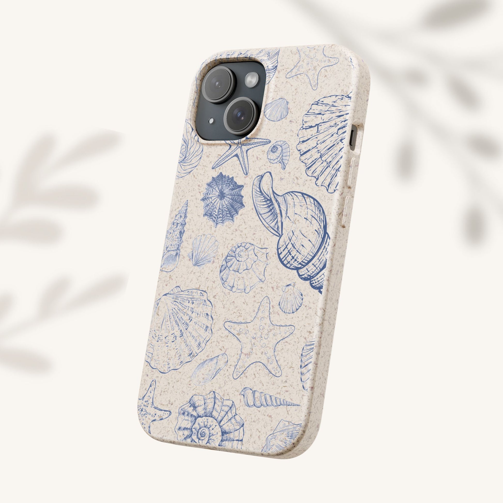 Eco-Friendly Phone Case, Plant based, Biodegradable Case, Shell Design for beach lovers - The Peony Haus
