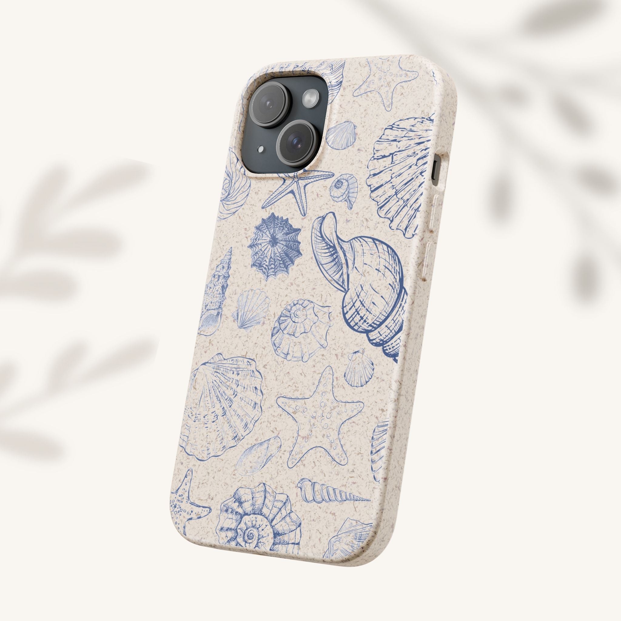 Eco-Friendly Phone Case, Plant based, Biodegradable Case, Shell Design for beach lovers